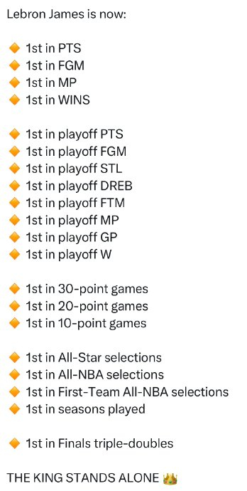 勒布朗·詹姆斯登顶历史得